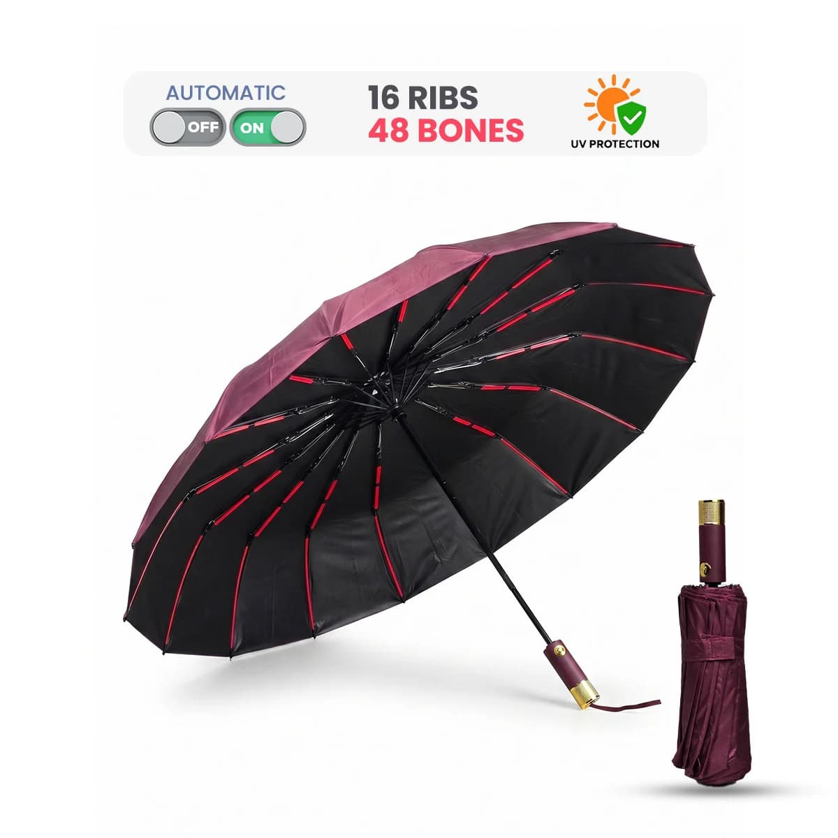 BMW Umbrella 16 rib (16K-48 Bones Full auto open & close)