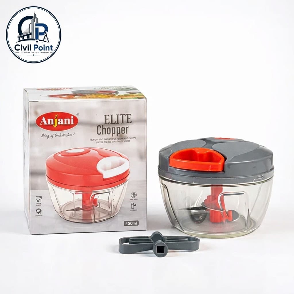 Anjani ELITE Chopper 450ml – Manual Vegetable & Fruit Cutter
